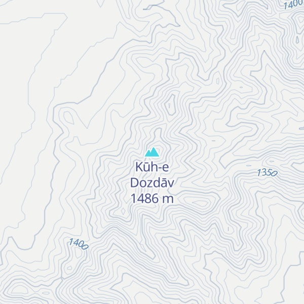 Map of Kūh-e Dozdāv