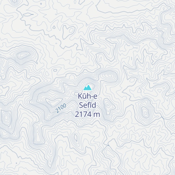 Map of Kūh-e Sefīd