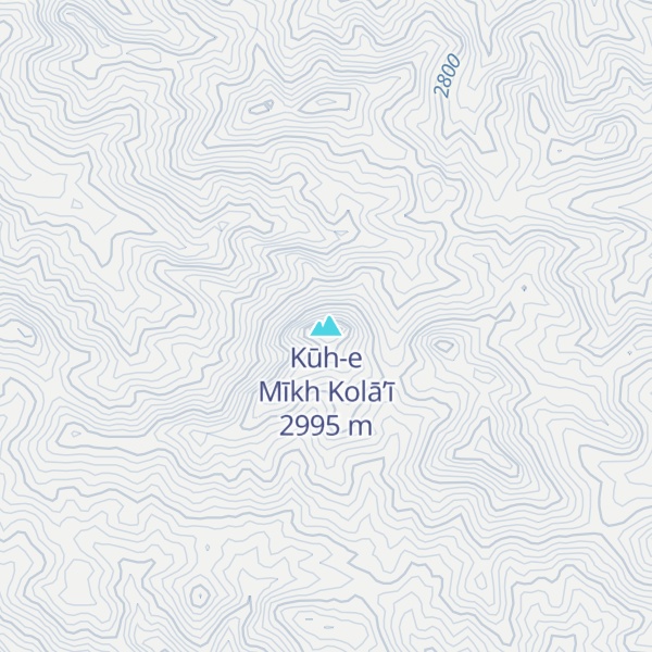 Map of Kūh-e Mīkh Kolā’ī