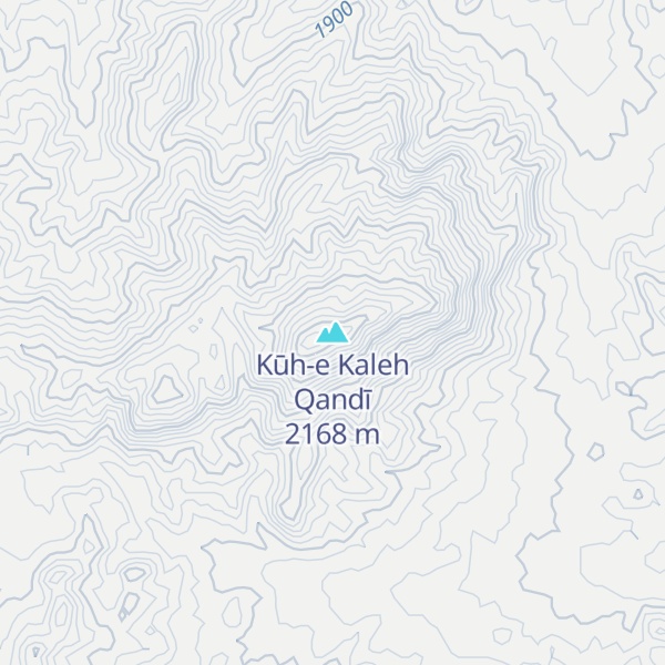 Map of Kūh-e Kaleh Qandī