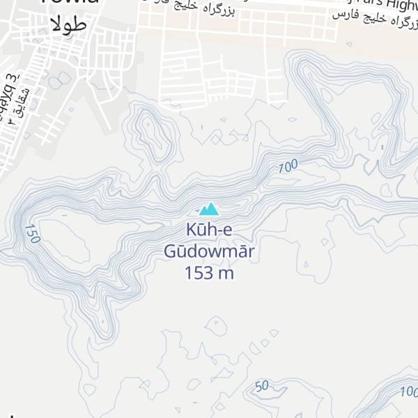 Map of Kūh-e Gūdowmār