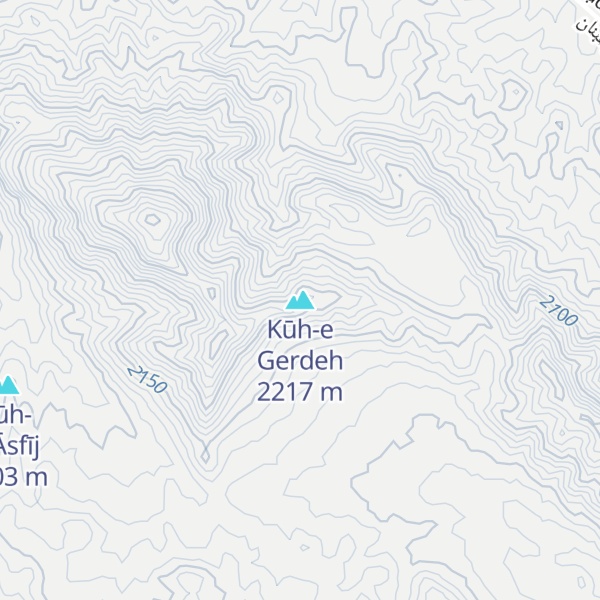 Map of Kūh-e Gerdeh