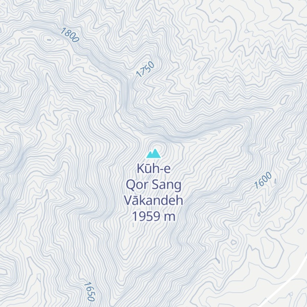 Map of Kūh-e Qor Sang Vākandeh