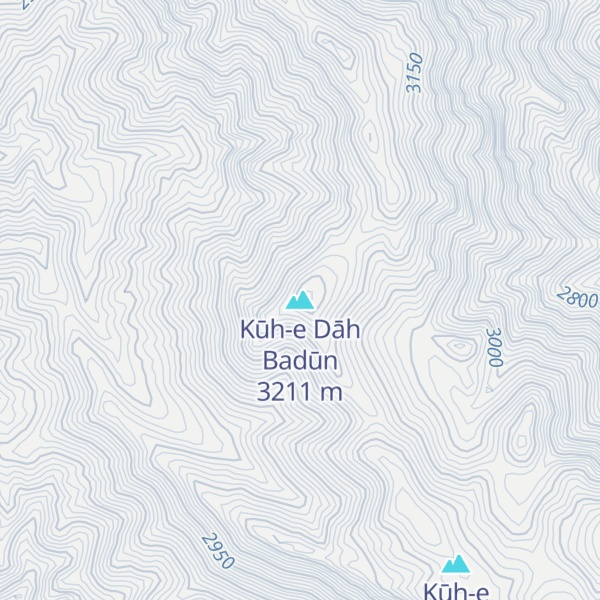 Map of Kūh-e Dāh Badūn