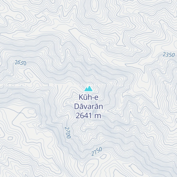 Map of Kūh-e Dāvarān