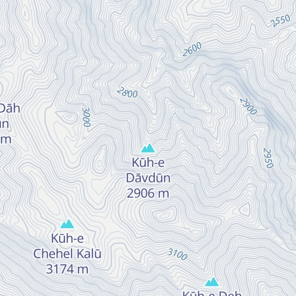 Map of Kūh-e Dāvdūn