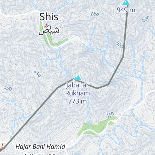 Map of Jabal ar Rukham