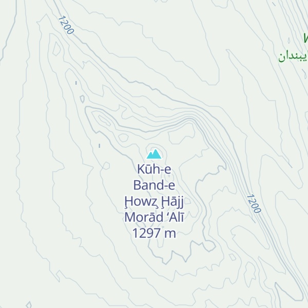 Map of Kūh-e Band-e Ḩowz̧ Ḩājj Morād ‘Alī