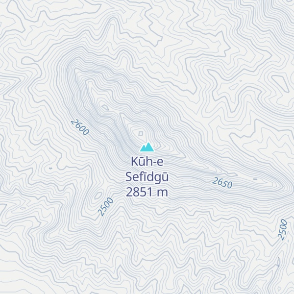 Map of Kūh-e Sefīdgū