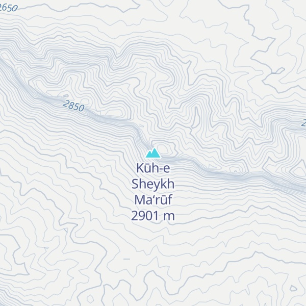 Map of Kūh-e Sheykh Ma‘rūf