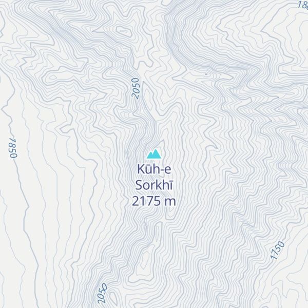 Map of Kūh-e Sorkhī