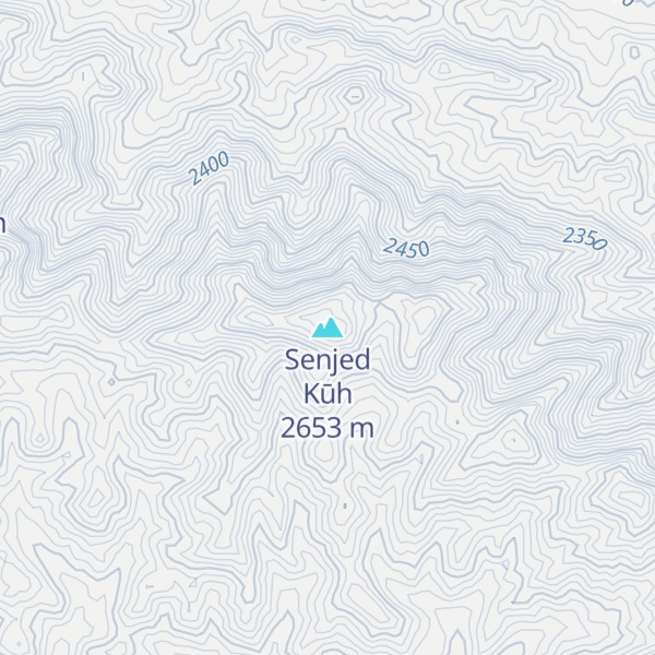 Map of Senjed Kūh