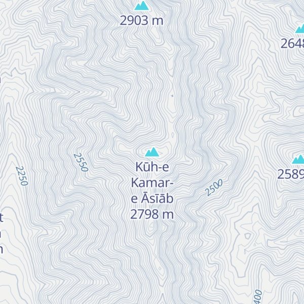 Map of Kūh-e Kamar-e Āsīāb