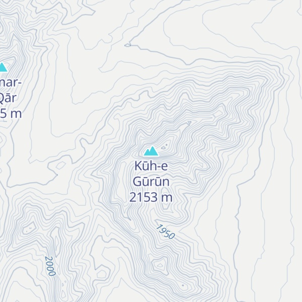 Map of Kūh-e Gūrūn