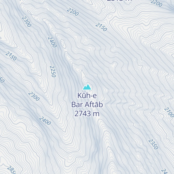 Map of Kūh-e Bar Aftāb