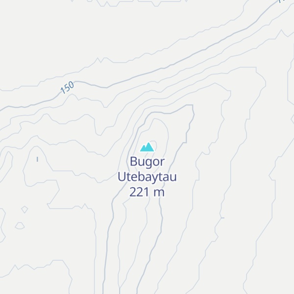 Map of Bugor Utebaytau