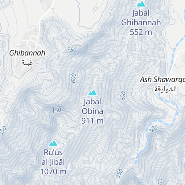 Map of Jabal Obina
