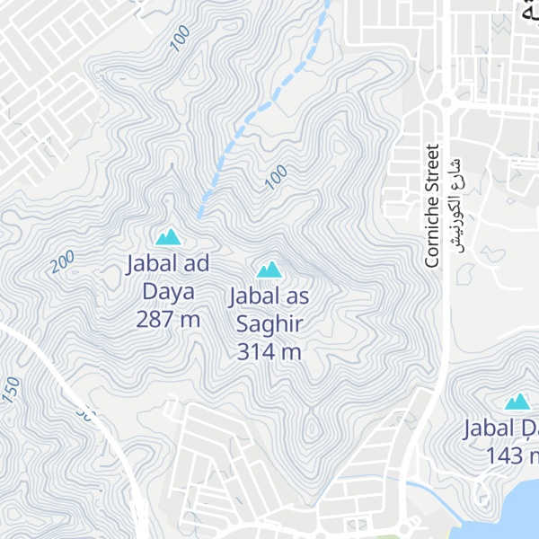 Map of Jabal as Saghir