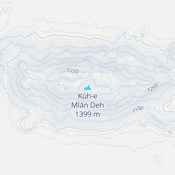 Map of Kūh-e Mīān Deh