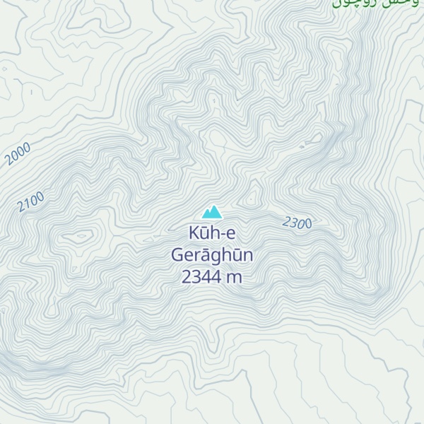 Map of Kūh-e Gerāghūn