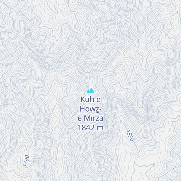 Map of Kūh-e Ḩowẕ-e Mīrzā