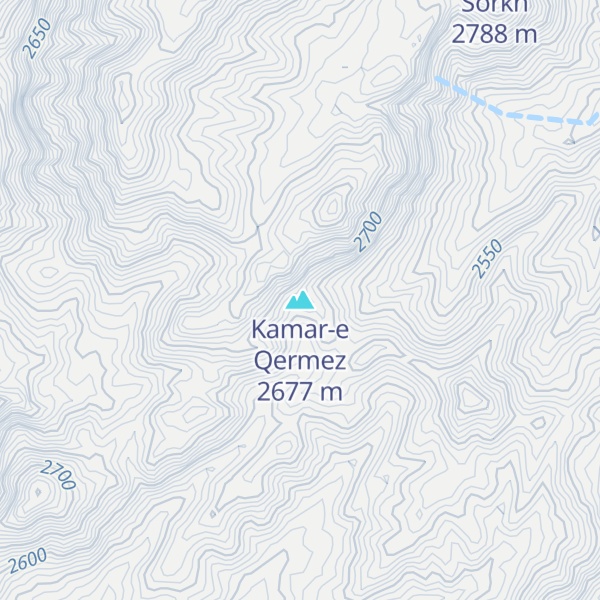 Map of Kamar-e Qermez
