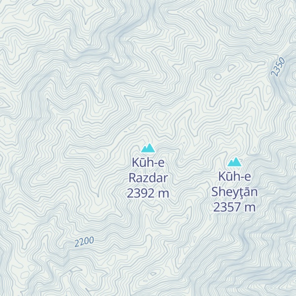 Map of Kūh-e Razdar