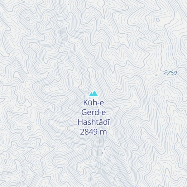 Map of Kūh-e Gerd-e Hashtādī