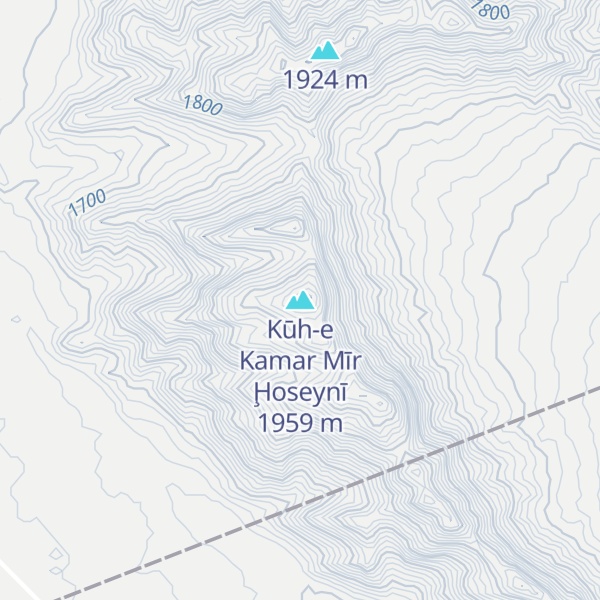 Map of Kūh-e Kamar Mīr Ḩoseynī