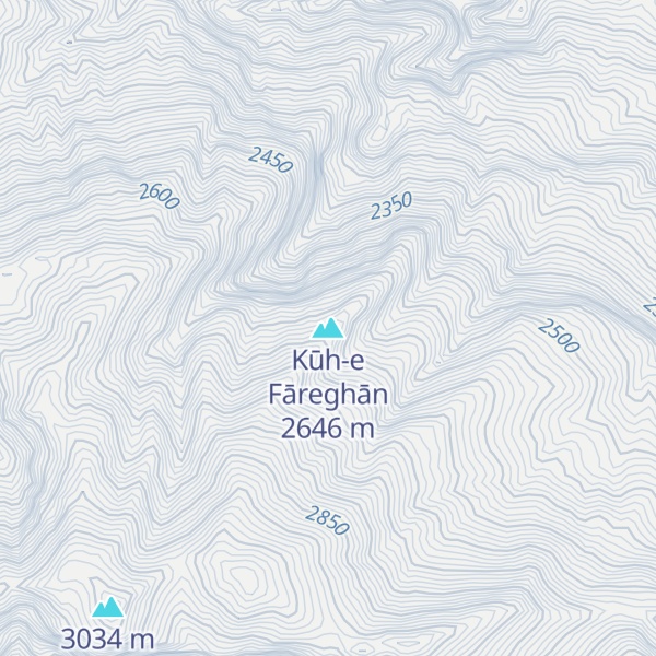Map of Kūh-e Fāreghān