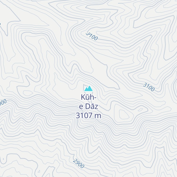 Map of Kūh-e Dāz