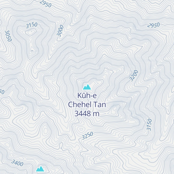 Map of Kūh-e Chehel Tan