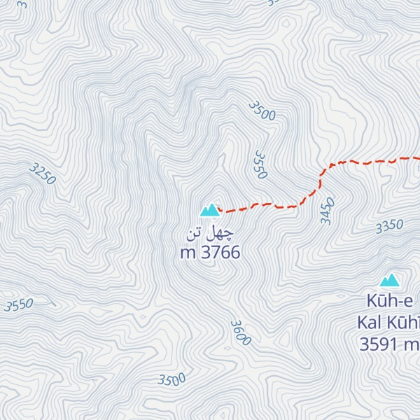 Map of چهل تن