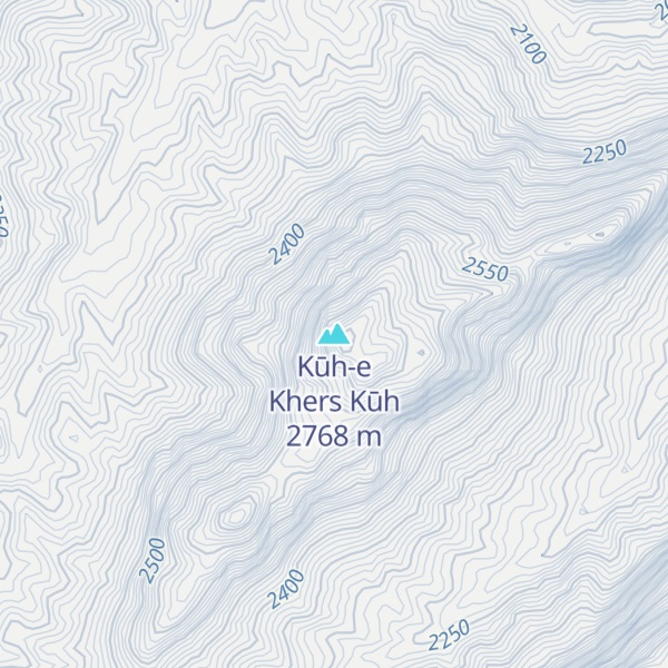 Map of Kūh-e Khers Kūh