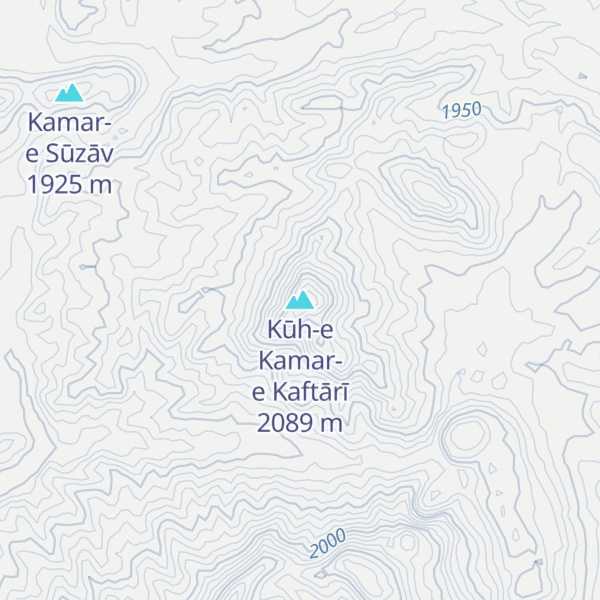 Map of Kūh-e Kamar-e Kaftārī
