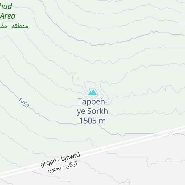 Map of Tappeh-ye Sorkh