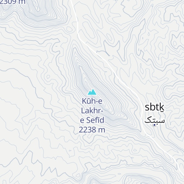 Map of Kūh-e Lakhr-e Sefīd