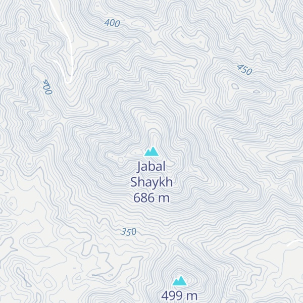 Map of Jabal Shaykh