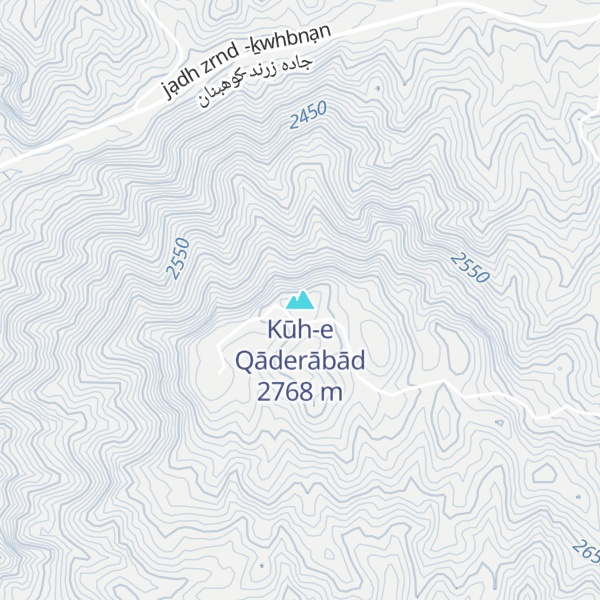 Map of Kūh-e Qāderābād