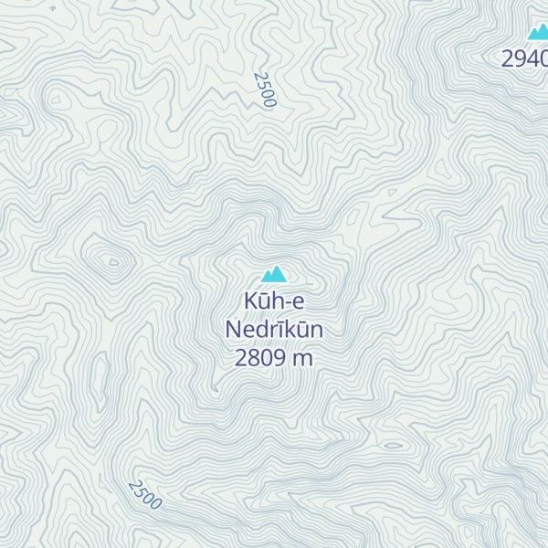 Map of Kūh-e Nedrīkūn