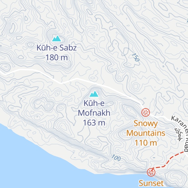 Map of Kūh-e Mofnakh