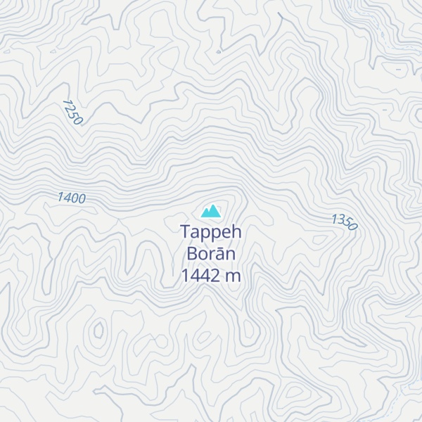 Map of Tappeh Borān