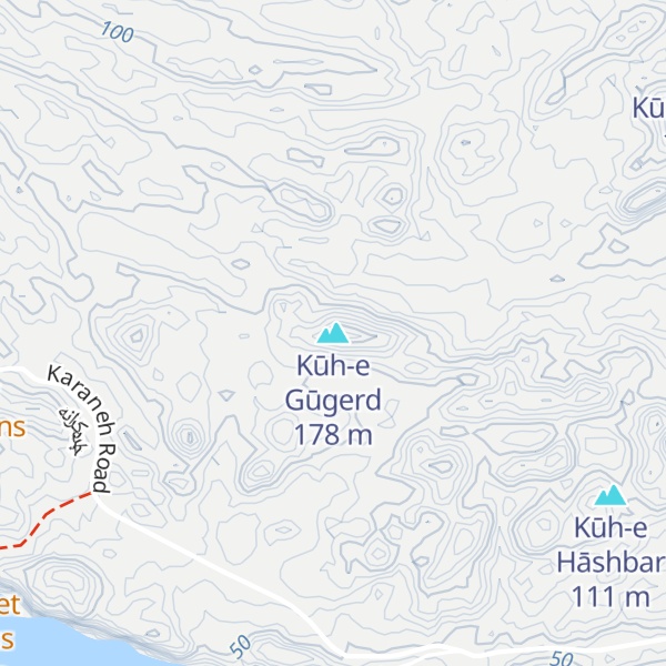 Map of Kūh-e Gūgerd