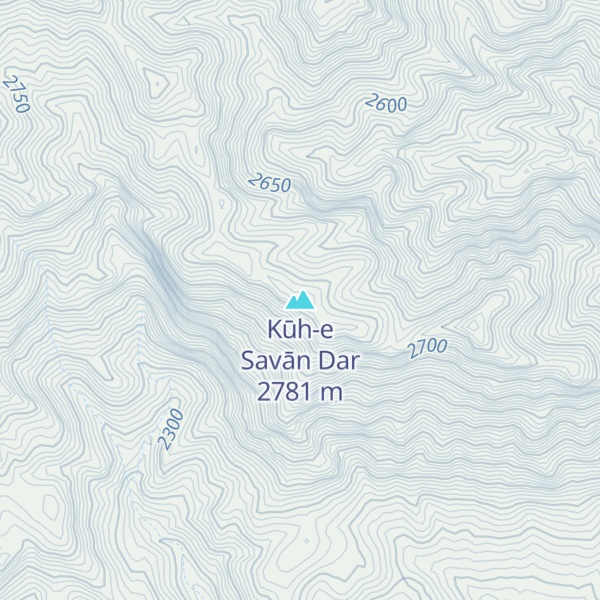 Map of Kūh-e Savān Dar