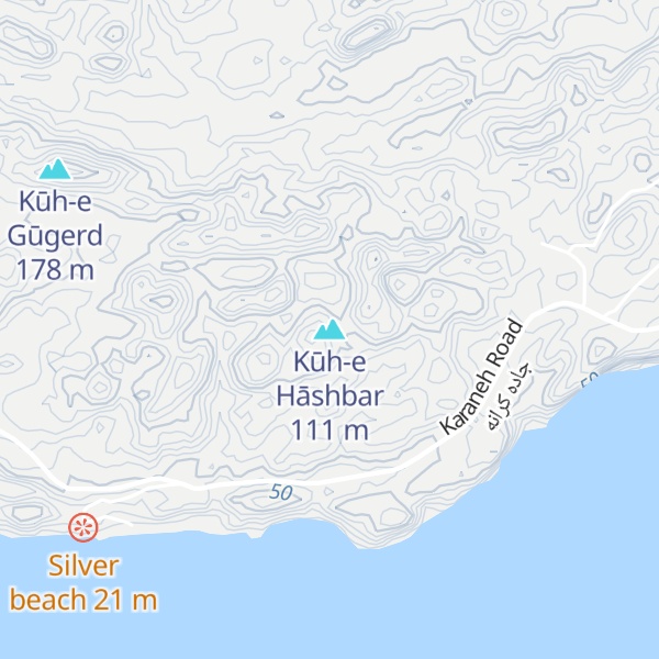 Map of Kūh-e Hāshbar