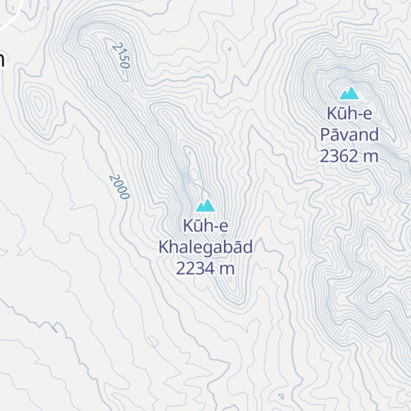 Map of Kūh-e Khalegabād