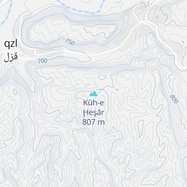 Map of Kūh-e Ḩeşār