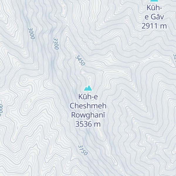 Map of Kūh-e Cheshmeh Rowghanī