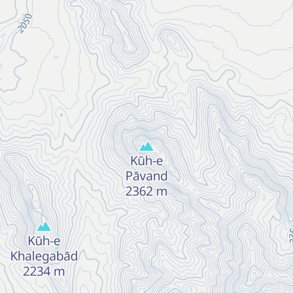 Map of Kūh-e Pāvand