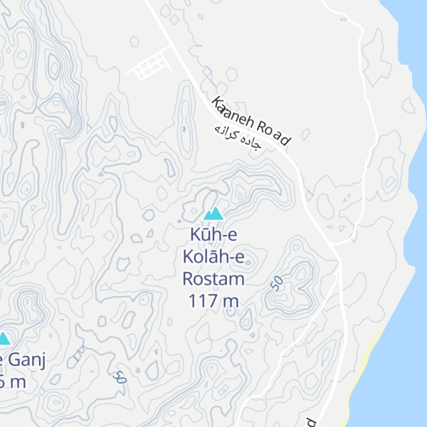 Map of Kūh-e Kolāh-e Rostam